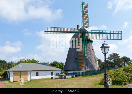 Moulin, village Nebel, Amrum Island, au nord de la Frise, Schleswig-Holstein, Allemagne Banque D'Images