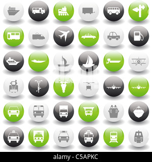 Ensemble de transport autre vecteur web icons Banque D'Images