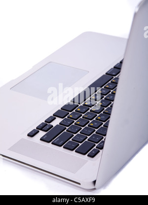 Ordinateur portable sur fond isolé Banque D'Images