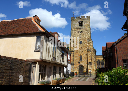 St Peter et St Paul église paroissiale, Tonbridge, Kent, Angleterre Banque D'Images