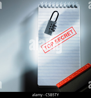 Close-up de notes sur la table Banque D'Images