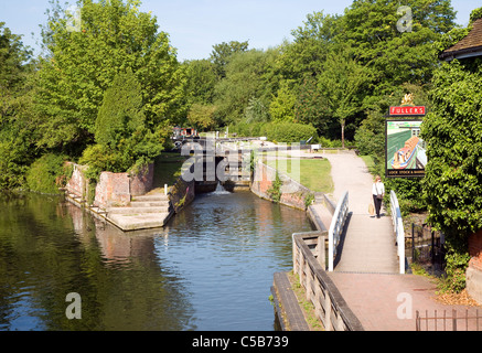 Kennet and Avon Canal, Newbury, Newbury, Berkshire, Angleterre Banque D'Images