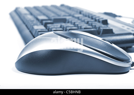 Souris Clavier Noir sur noir Banque D'Images