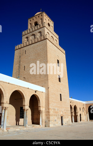 Grande Mosquée (Sidi Oqba), Kairouan, Tunisie Banque D'Images