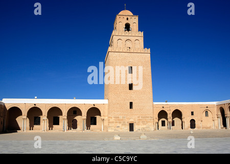 Grande Mosquée (Sidi Oqba), Kairouan, Tunisie Banque D'Images