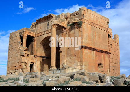 Arc romain, (195 AD), Haïdra, Tunisie, de Makthar Banque D'Images