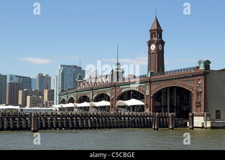 L'Erie-Lackawanna Railroad et du terminal de ferries. Hoboken, NJ, USA Banque D'Images