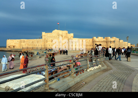 Citadelle de Qaitbay, Alexandria, Egypte Banque D'Images