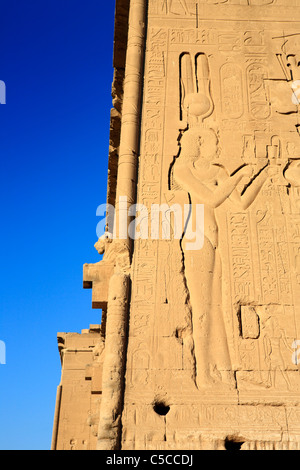 Temple d'Hathor, Dendérah, Egypte Banque D'Images