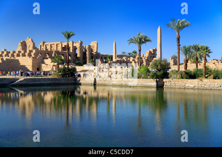 Lac Sacré, Luxor, Egypte Banque D'Images