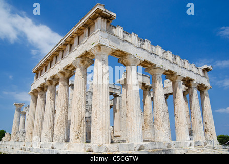 Temple d'Aphaia, Aegina Island, Grèce Banque D'Images