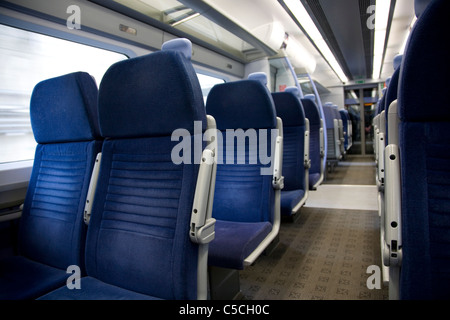 Sud-est de sièges de trains à grande vitesse Banque D'Images