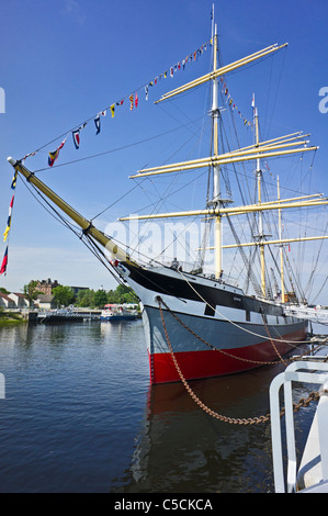 La Fiducie Maritime Clyde administré Tall Ship Glenlee amarré au Riverside Museum nouvellement construit sur la rivière Clyde à Glasgow Banque D'Images