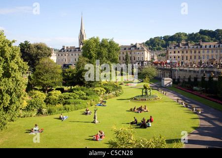 Jardins Parade, Bath, Angleterre Banque D'Images