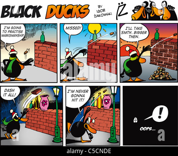 Les canards noirs Bande Dessinée épisode 68 Banque D'Images