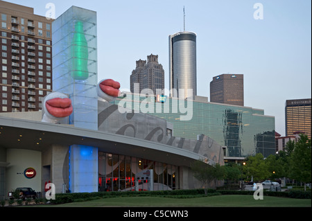 Siège mondial de Coca-cola près de Centennial Olympic Park dans le centre-ville d'Atlanta, Géorgie Banque D'Images