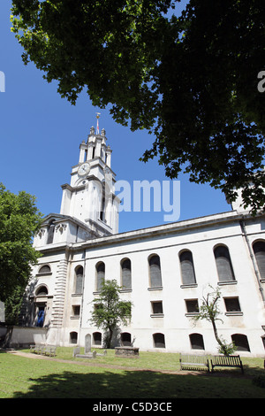 St Anne's Church, Limehouse, Londres, Angleterre, Royaume-Uni. Architecte Nicholas Hawksmoor. Banque D'Images