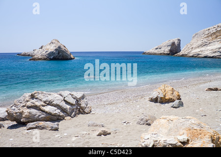 La télécommande Katergo beach, l'île de Folegandros, Grèce Banque D'Images