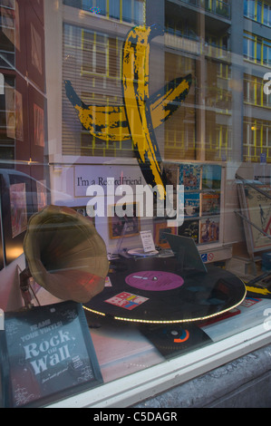 Record Shop central extérieur Amsterdam Pays-Bas Europe Banque D'Images