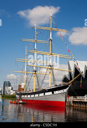 Le Tall Ship Glenlee amarré à Glasgow's Riverside Museum, Pointhouse Quay, l'Écosse. Banque D'Images