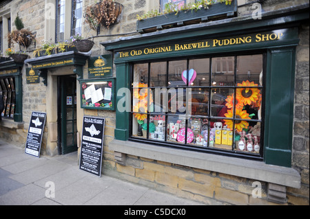 L'ancien Bakewell Pudding Shop Original l'une des nombreuses boutiques de vente Bakewell pudding 'original'. Banque D'Images