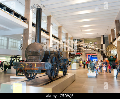 Stephenson's Rocket Locomotive, 1829 dans le Science Museum, Londres, Royaume-Uni Banque D'Images