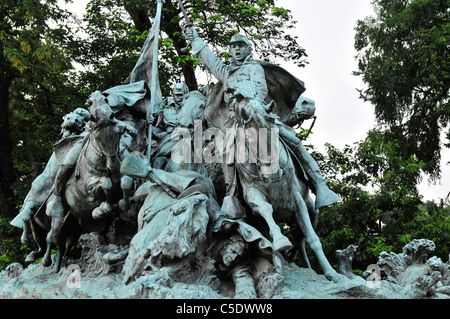 Washington DC - La colline du Capitole : Général Ulysses S. Grant Memorial - Cavalry Group Banque D'Images