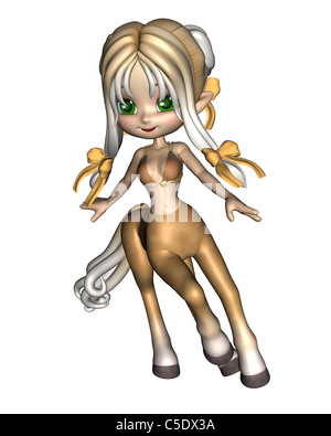 Toon mignonne femme centaure - Palomino Banque D'Images