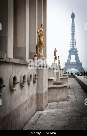 Le palais de Chaillot au Trocadéro à Paris, France Banque D'Images