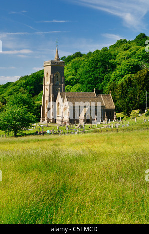 L'église de St Audries, également connue sous le nom de St Ethelreds, à West Quantoxhead, au pied des collines de Quantock, Somerset, Angleterre. Banque D'Images