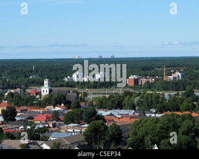 Scandinavie Finlande Rauma et Olkiluoto skyline Banque D'Images