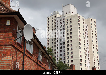 Logement social dans Sneinton, Nottingham, Angleterre, Royaume-Uni Banque D'Images