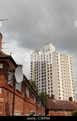 Logement social dans Sneinton, Nottingham, Angleterre, Royaume-Uni Banque D'Images