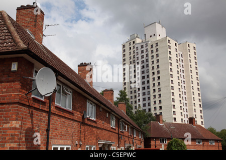 Logement social dans Sneinton, Nottingham, Angleterre, Royaume-Uni Banque D'Images