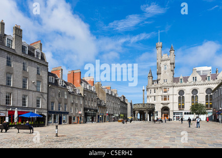 Castlegate dans le centre-ville, Aberdeen, Écosse, Royaume-Uni Banque D'Images