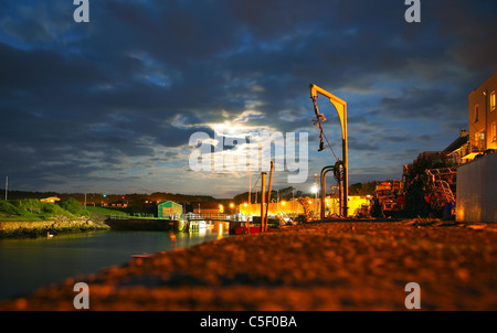 Port de St Andrews dans moonlight Banque D'Images