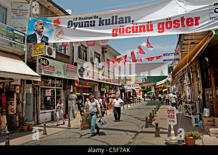 Vieille ville Ayavalik Bazar Marché Turquie Turc Banque D'Images