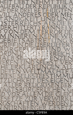 Monument contre la guerre et le fascisme (Mahnmal gegen Krieg und Faschismus) par Alfred Hrdlicka, Albertinaplatz,, Vienne (Wien, Autriche) Banque D'Images