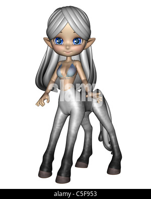 Toon mignonne femme centaure - Dapple Banque D'Images