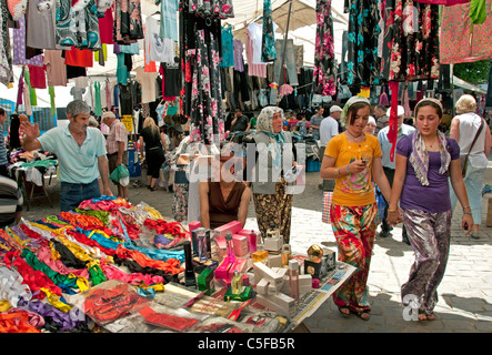 Vieille ville Ayavalik Bazar Marché Turquie Turc Banque D'Images