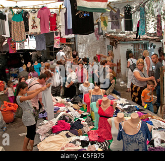 Vieille ville Ayavalik Bazar Marché Turquie Turc Banque D'Images