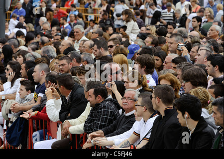 Procession à la Semana Santa (semaine sainte) à Malaga, Andalousie, Espagne Banque D'Images