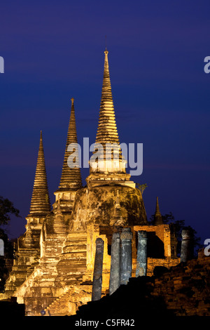 Wat Phra Si Sanphet, Ayuthaya, Thaïlande Banque D'Images