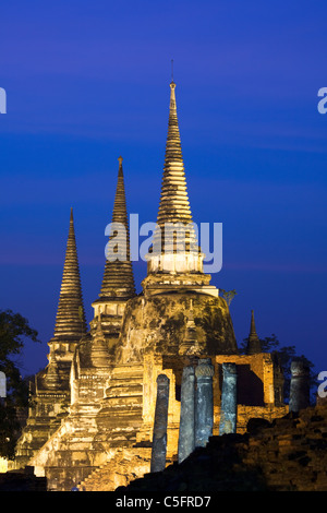 Wat Phra Si Sanphet, Ayuthaya, Thaïlande Banque D'Images