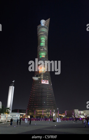 Aspirer à la Tour Khalifa International Stadium au Qatar. Banque D'Images