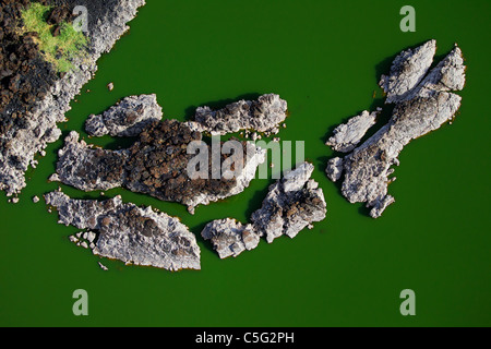 Le Lac Turkana est situé dans la Grande Vallée du Rift au Kenya.C'est le plus grand lac de désert. Banque D'Images