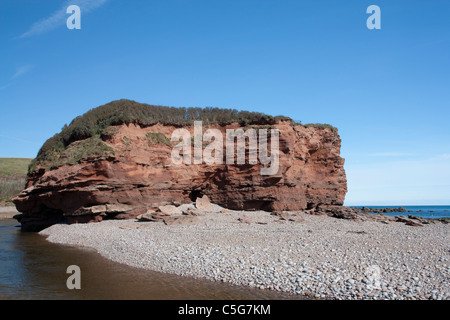 Point à l'embouchure de la loutre de rivière à Budleigh Salterton Banque D'Images