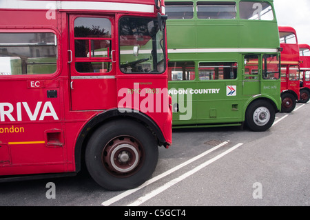 Les autobus Routemaster iconiques, Eastbourne, Royaume-Uni Banque D'Images