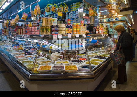 Décrochage délicatesse Mercat Santa Caterina halle Sant Pere Barcelone Catalogne Espagne Europe district Banque D'Images