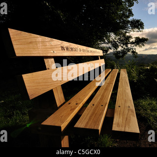 Banc de dévouement sur le Canal de Monmouthshire et Brecon Banque D'Images